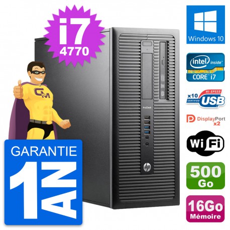 PC Tour HP ProDesk 600 G1 Intel i7-4770 RAM 16Go Disque 500Go Windows 10 Wifi