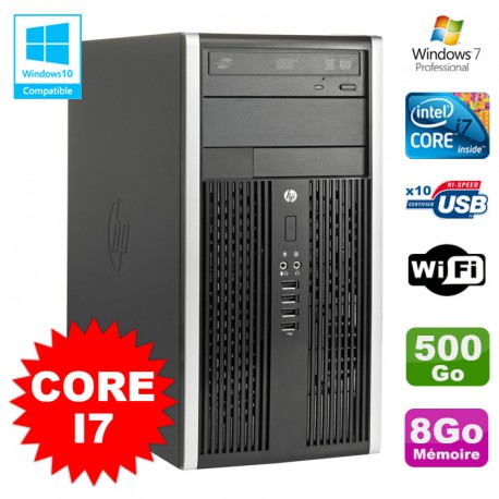 PC Tour HP Elite 8200 Core I7 3,4Ghz 8Go Disque 500Go Graveur WIFI Win 7